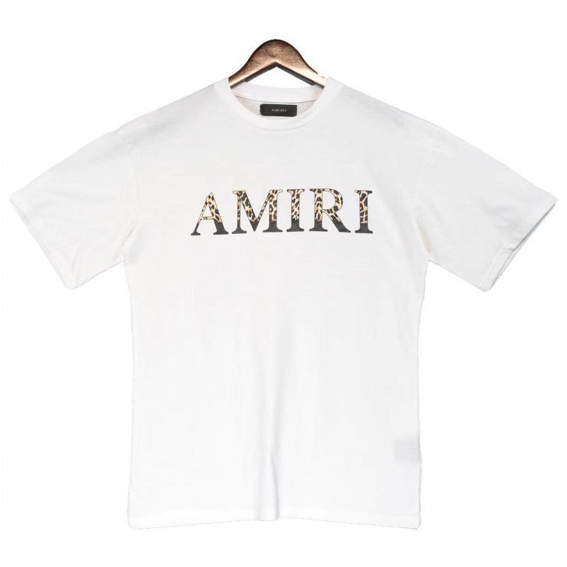 Amiri Multi‑Pattern Letter Graphic Oversized Tee Streetwear Unisex