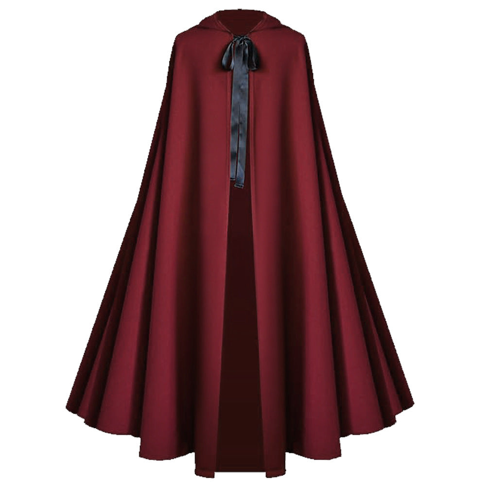 Halloween Men Reaper Cosplay Medieval Hooded Cloak Multi‑Color Cape