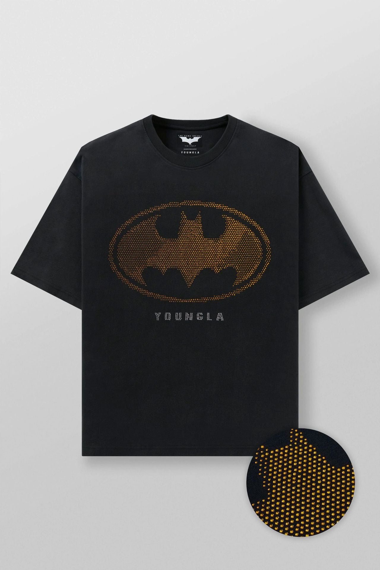 YOUNGLA 4257 Batman Rhinestone Tees
