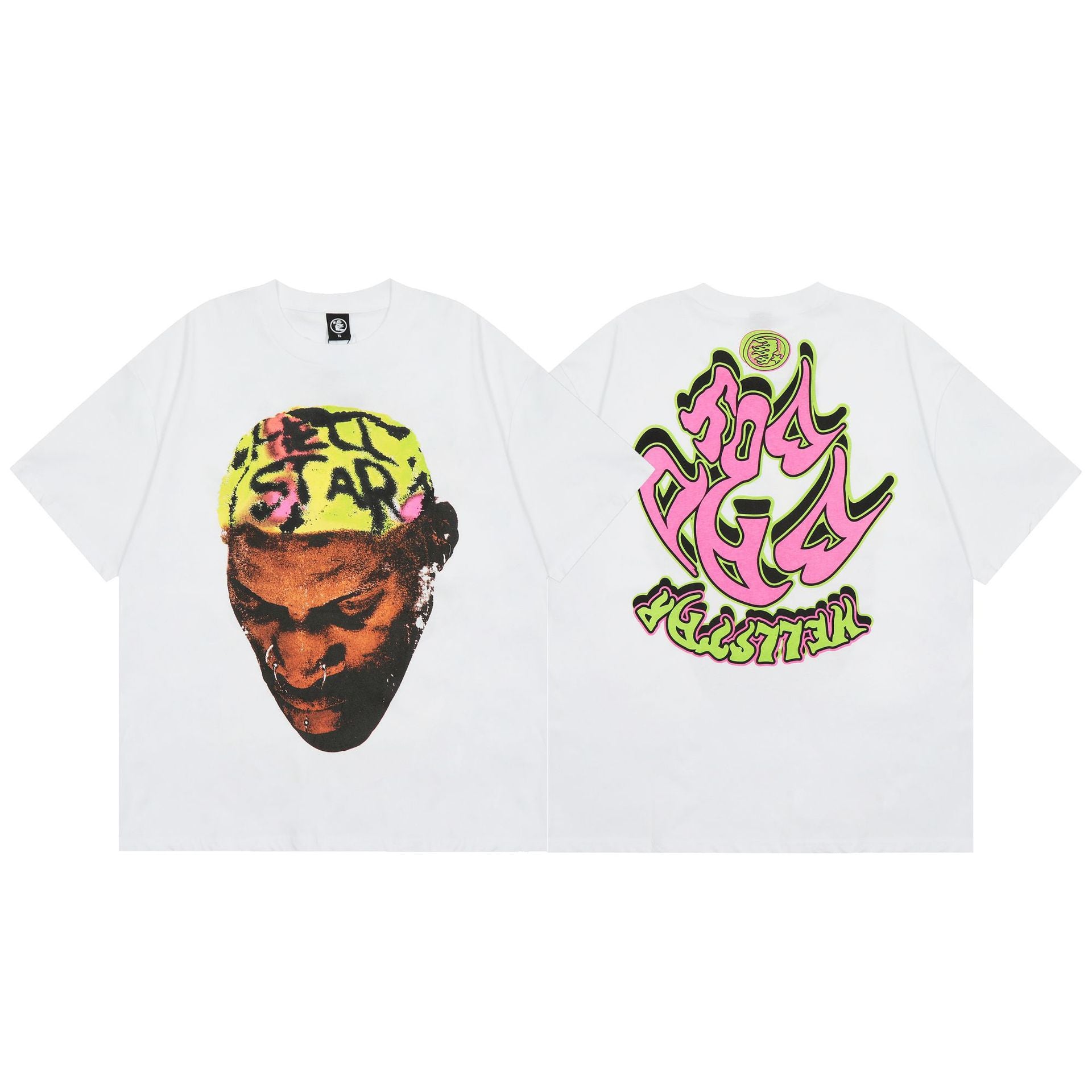 Hellstar Multi‑Graphic Print Crew Neck Short Sleeve Tee Unisex