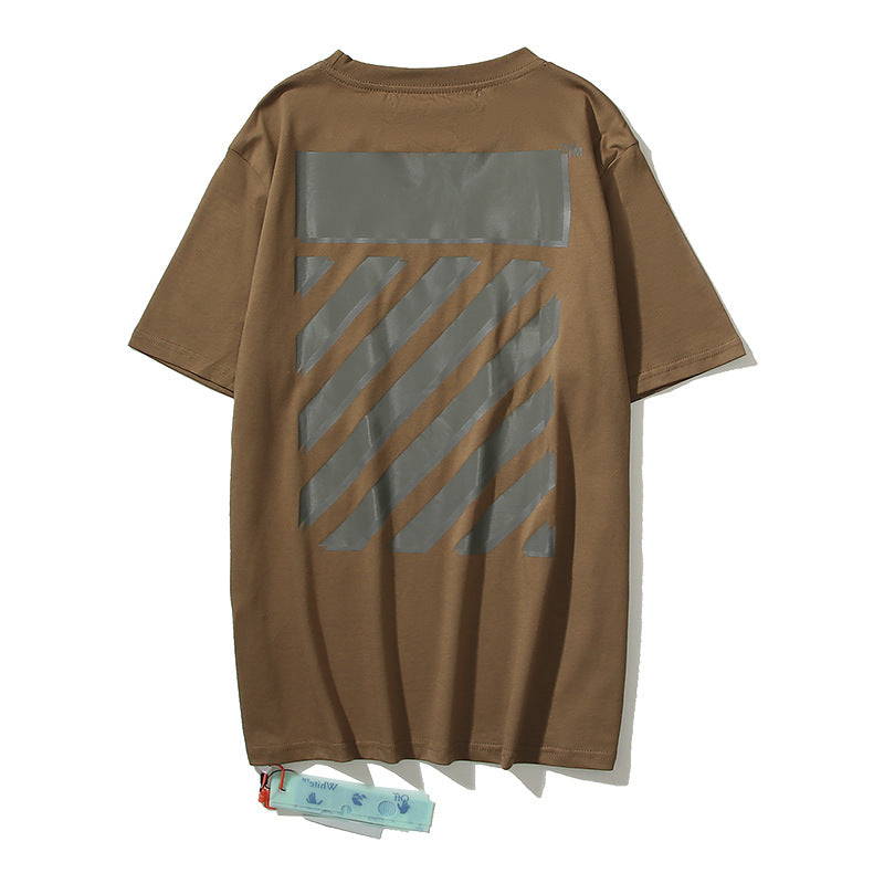Off White Arrow Graphic Print Short Sleeve Tee Streetwear Unisex