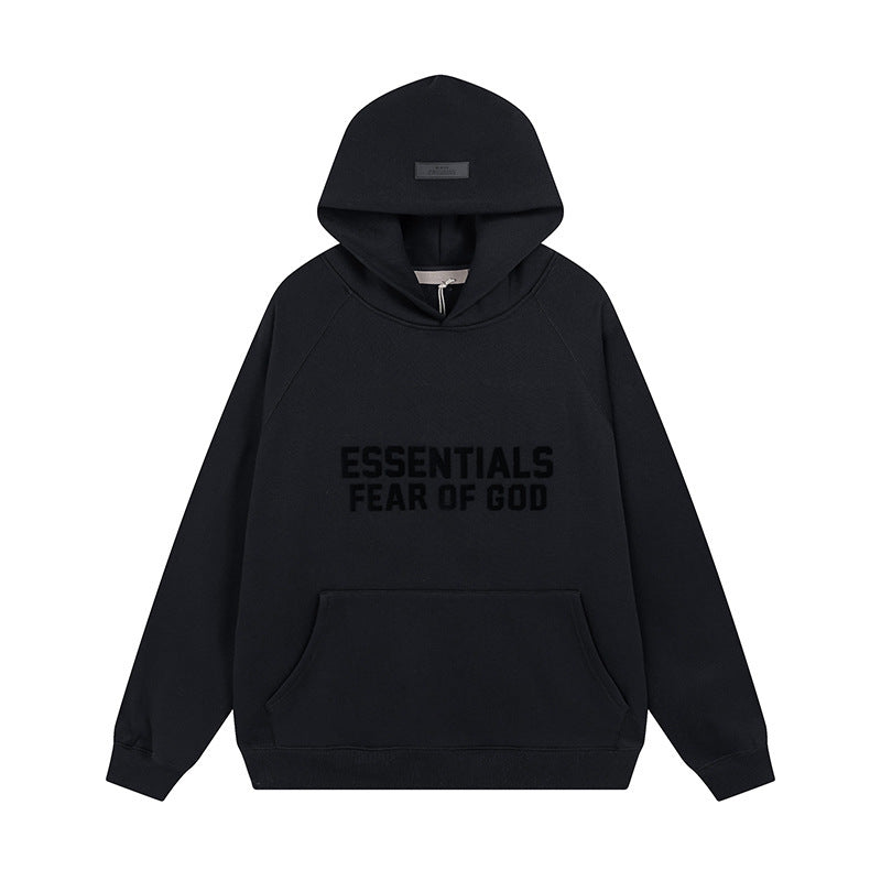 Fear of God ESSENTIALS Flocked Print Fleece Lined Hoodie sweatpants