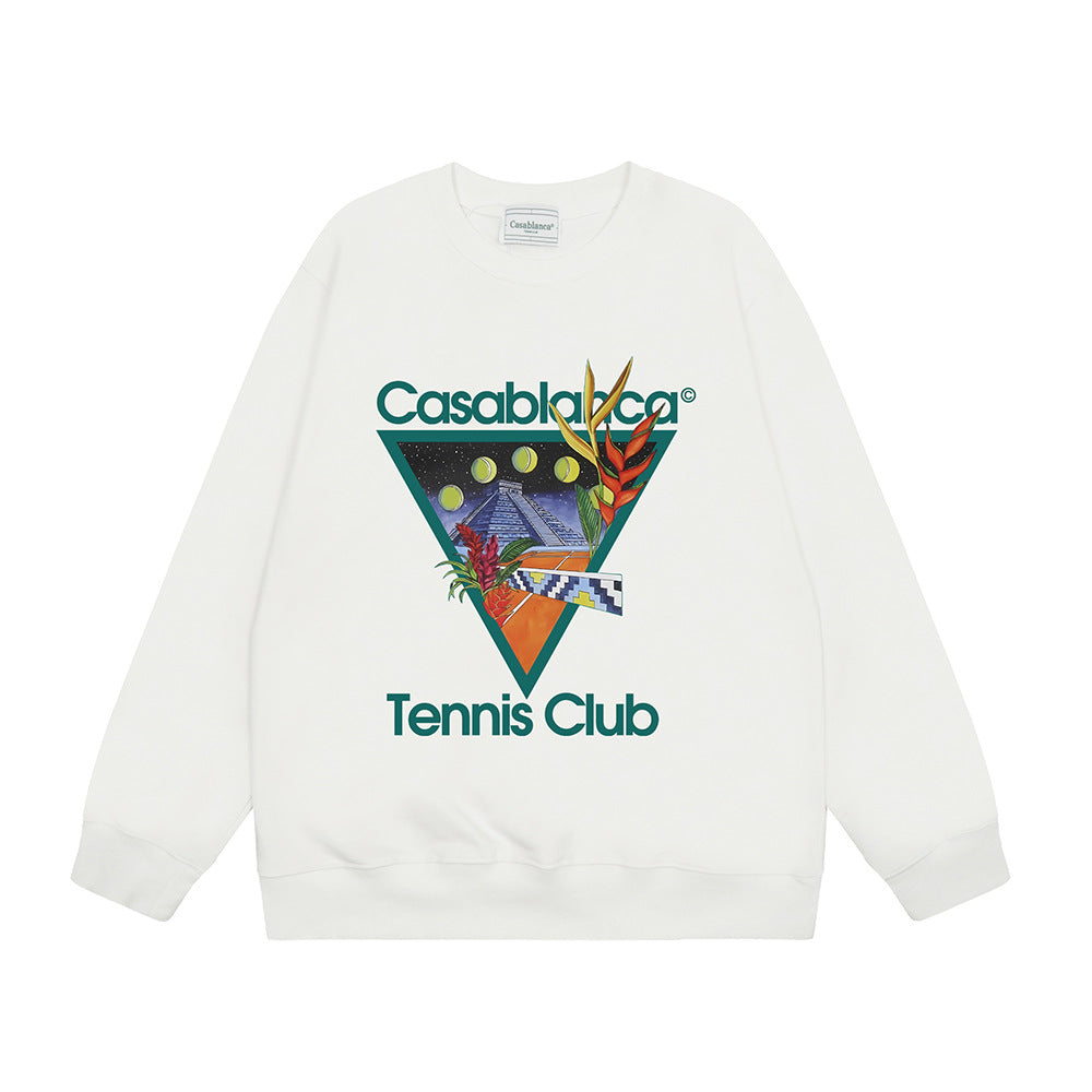Casablanca Graphic Print Crew Neck French Terry Sweatshirt Unisex
