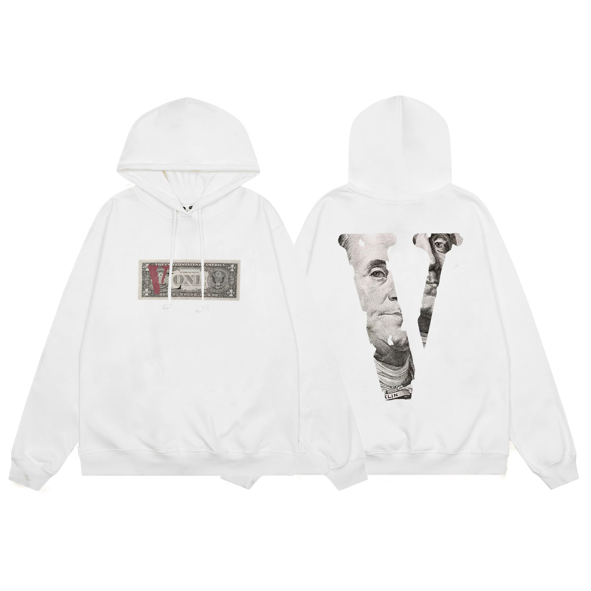 Vlone Friends Big V Logo American Style Unisex Hoodie