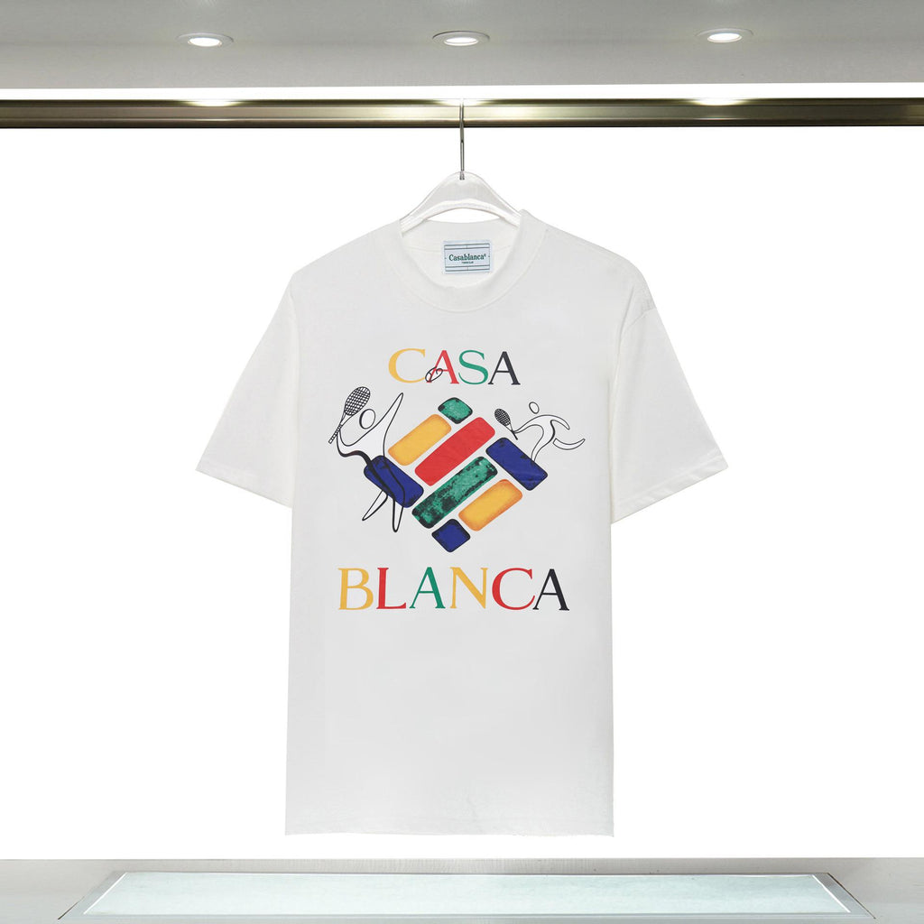 Casablanca Arch Graphic Logo Print Short Sleeve Tee Streetwear Unisex