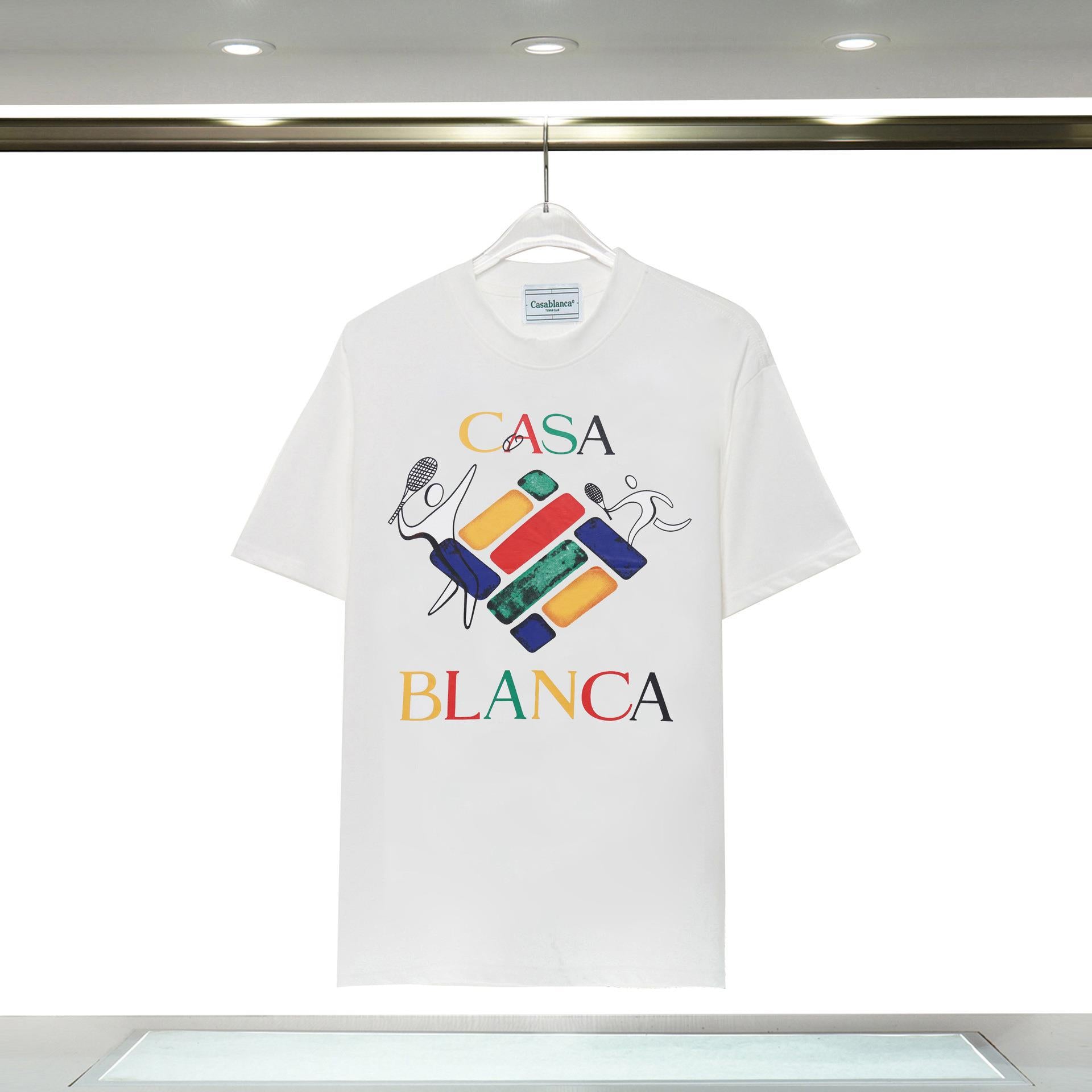 Casablanca Arch Graphic Logo Print Short Sleeve Tee Streetwear Unisex