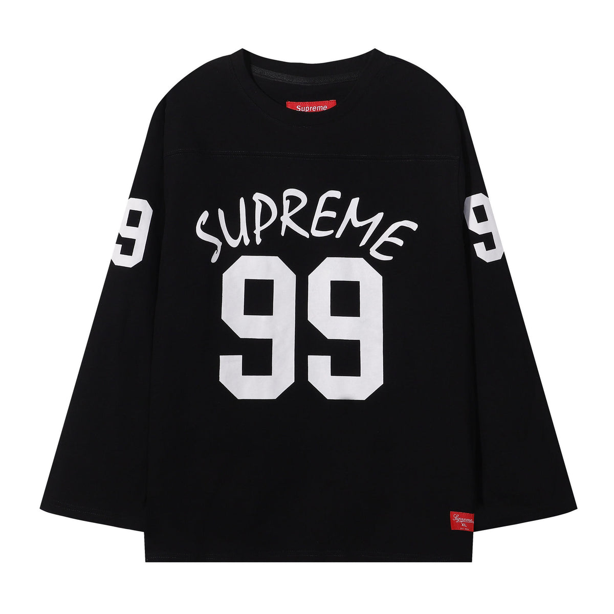 Supreme Multi‑Style Number Print Oversized Long Sleeve Tee Streetwear