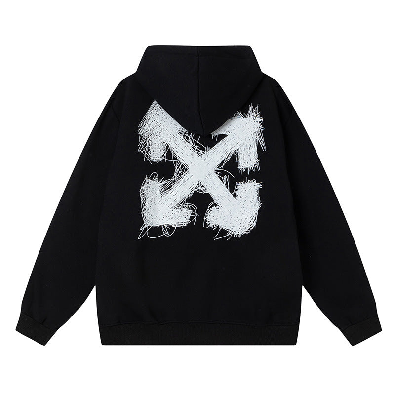 Off-White Arrow Graphic Print Hoodie Streetwear Unisex