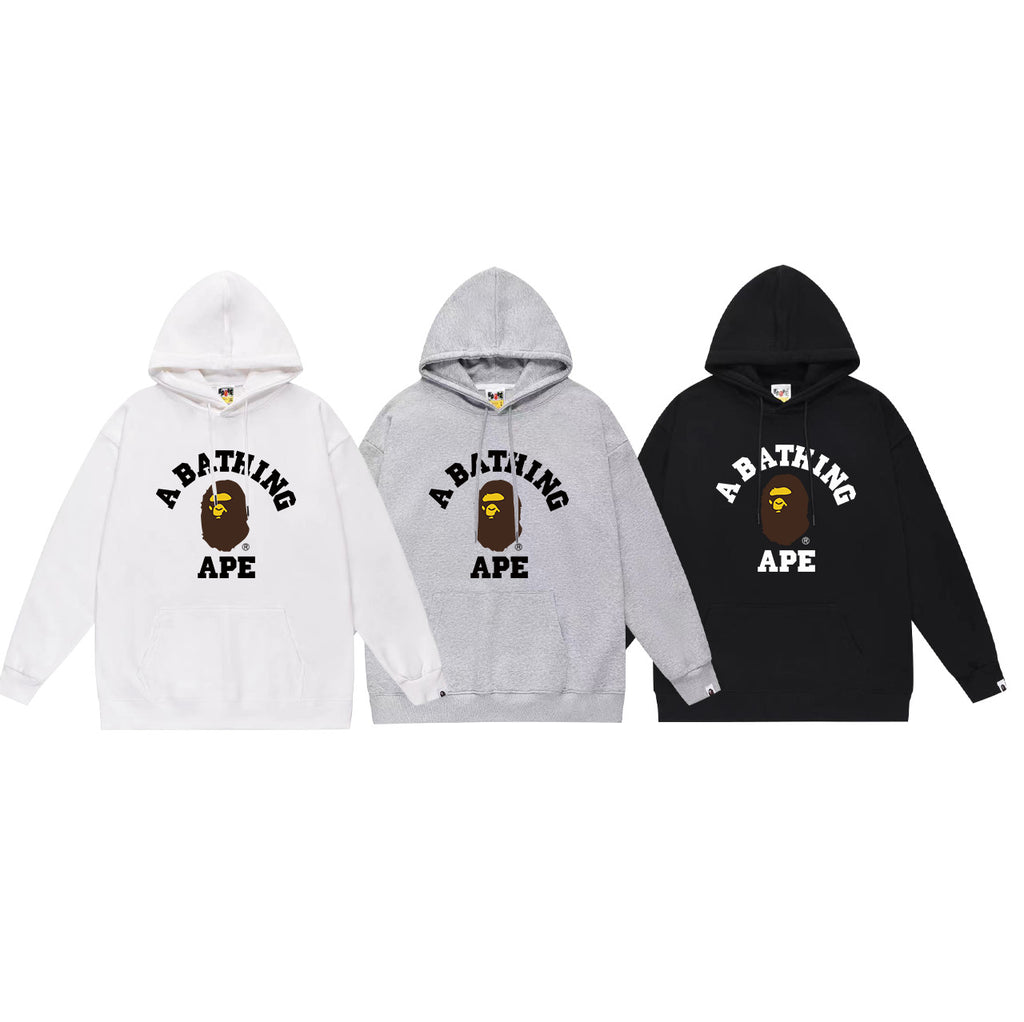 Bape Camo Ape Head Graphic Vintage Washed Oversized Hoodie Streetwear