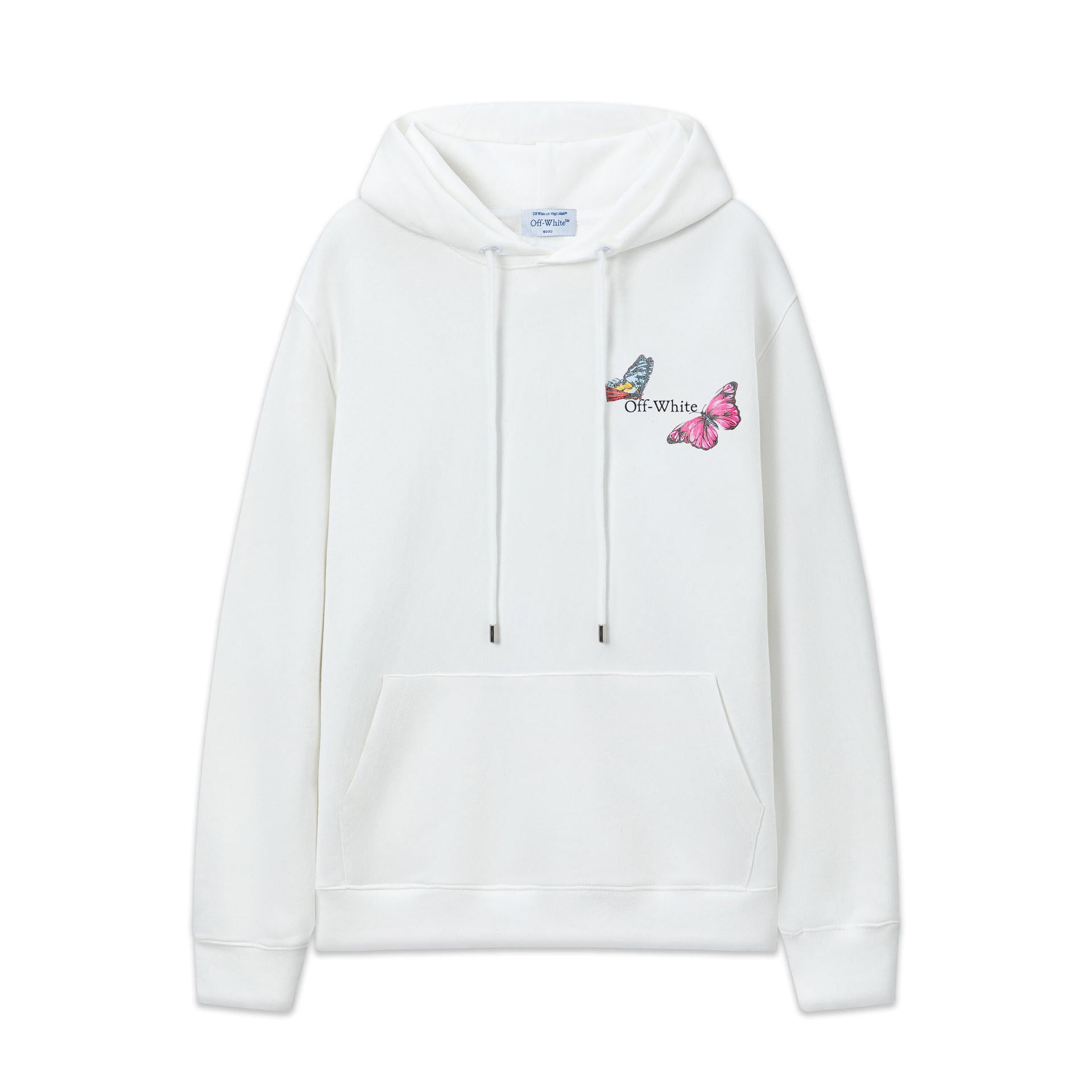 Off White Butterfly Arrow Graphic Pullover Hoodie Unisex