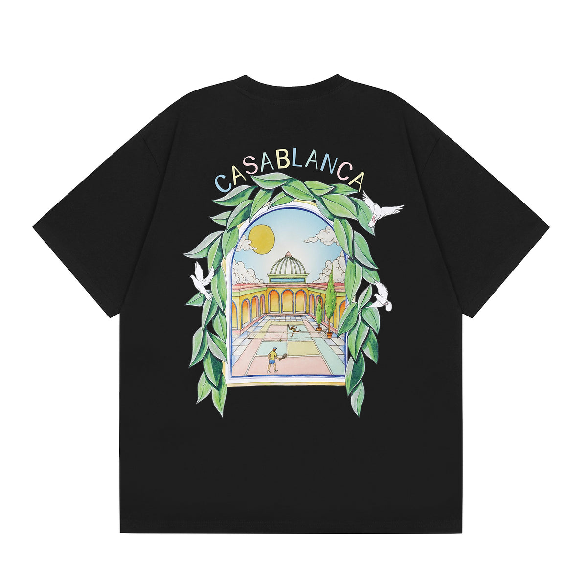 Casablanca Multi‑Artwork Vintage Graphic Oversized Tee Streetwear