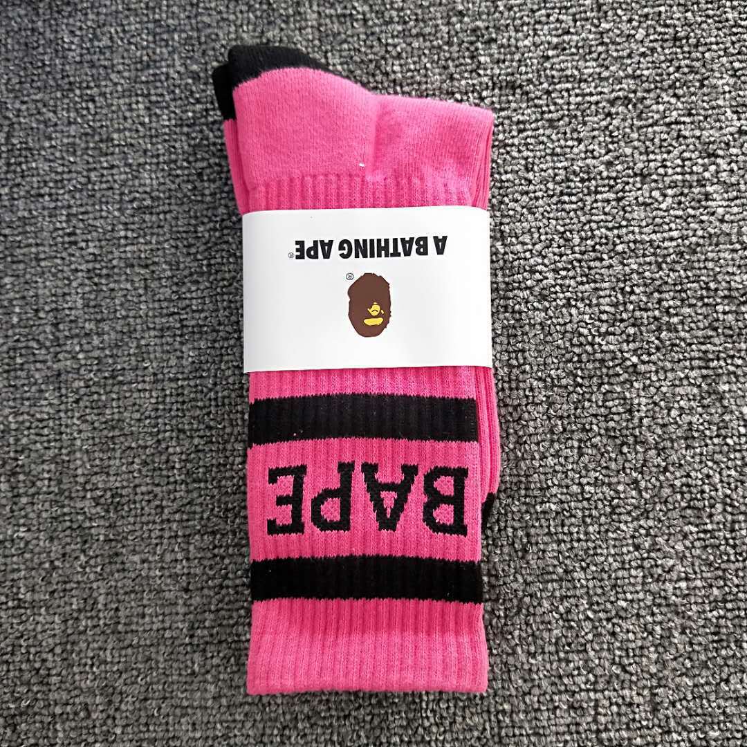 BAPE Ape Head Crew Socks Multi Graphic Prints