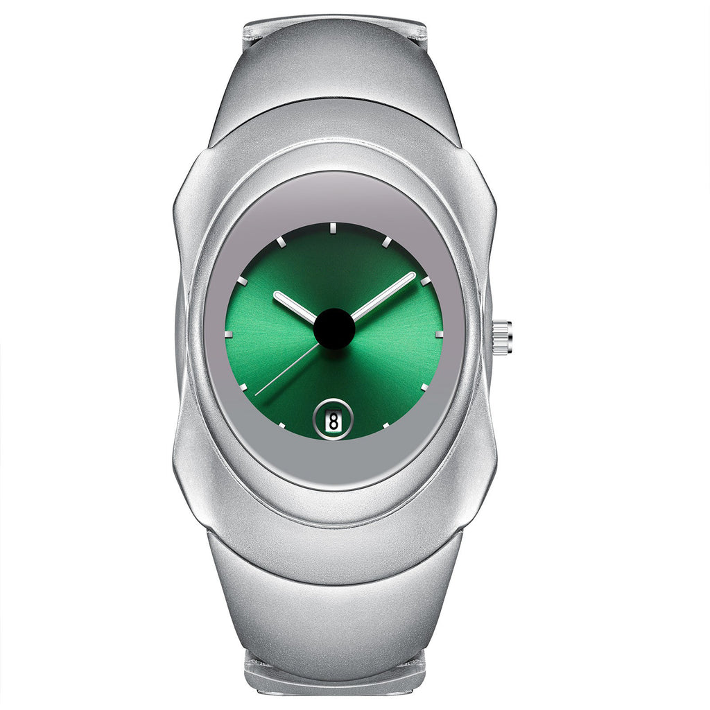 Y2K Irregular Oval Quartz Wrist Watch