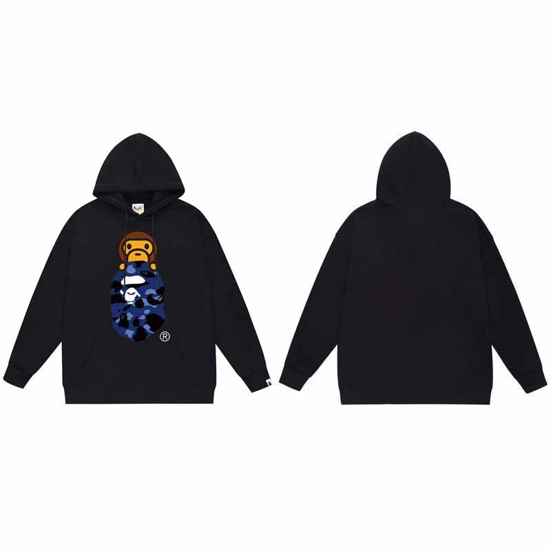 BAPE Hoodie Baby Milo Ape Head Multi Graphic Street Fleece Pullover