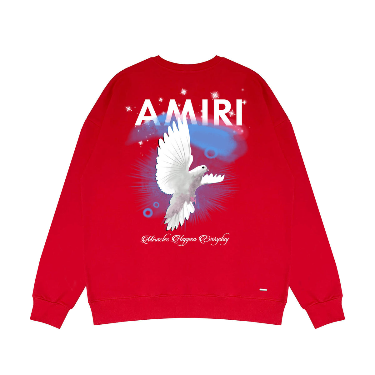 AMIRI Dove Graphic Crewneck Sweatshirt Street Casual Loose Pullover