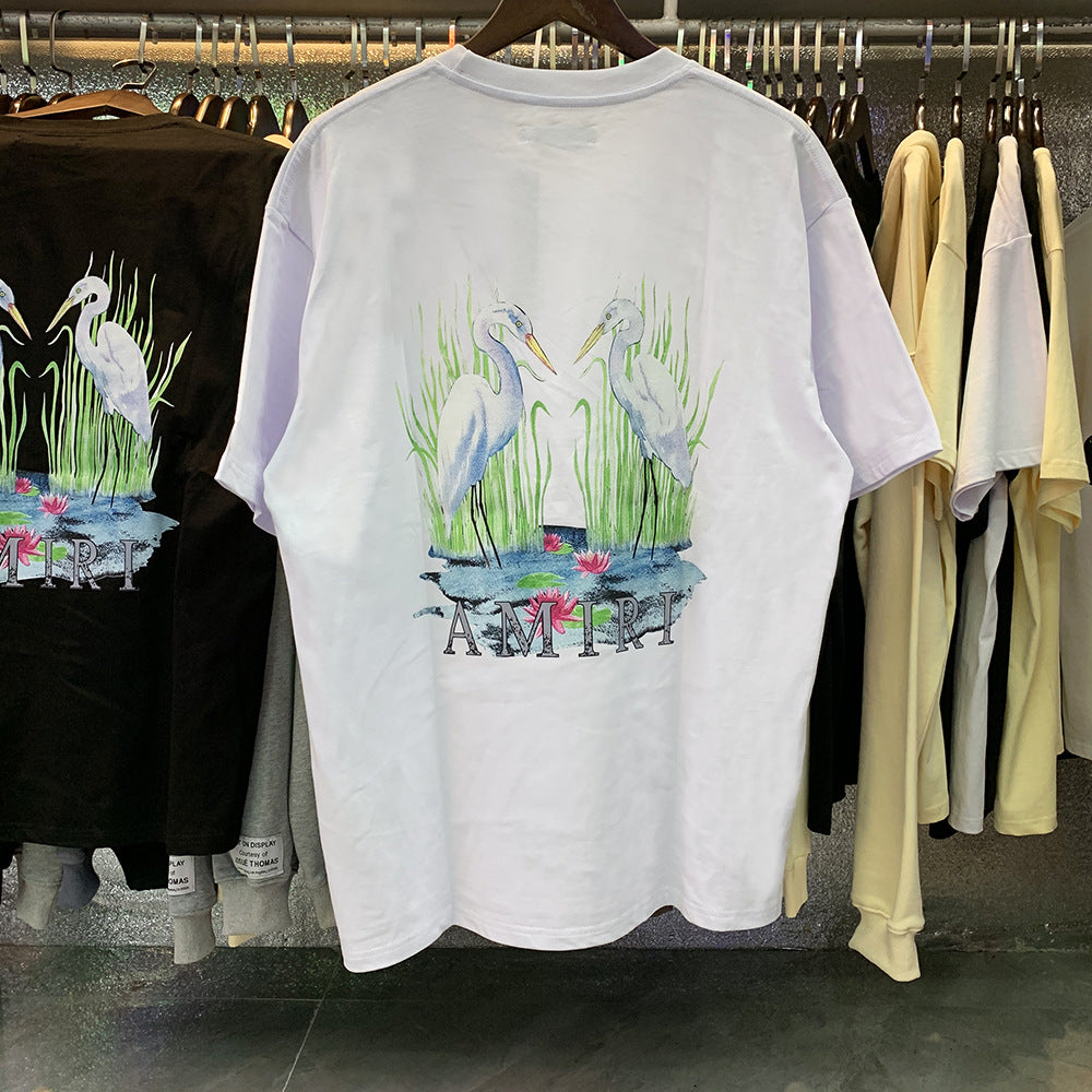 Amiri Peace Dove Graphic Oversized Tee Streetwear Unisex