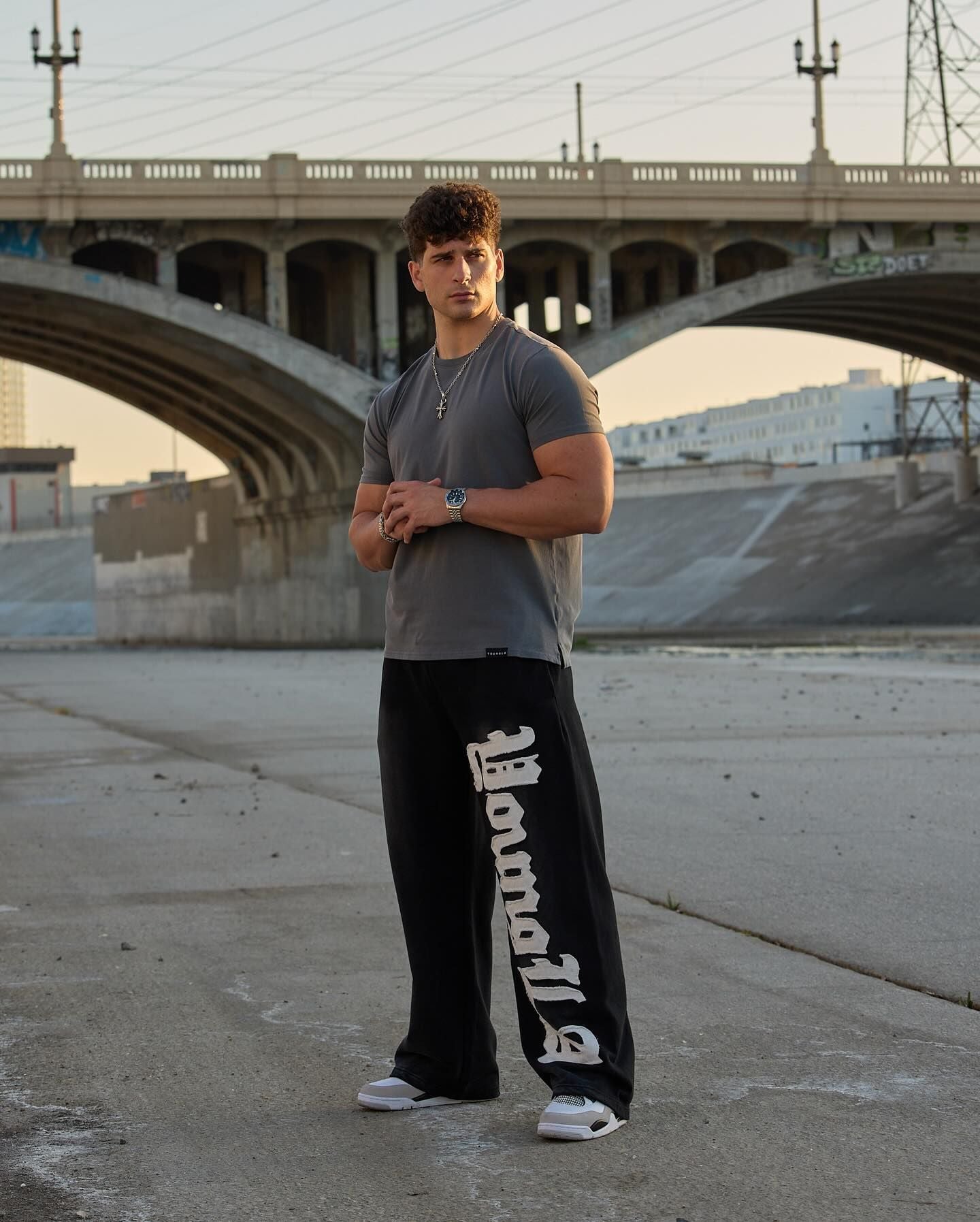 YOUNGLA 2127 Big Patch Sweats