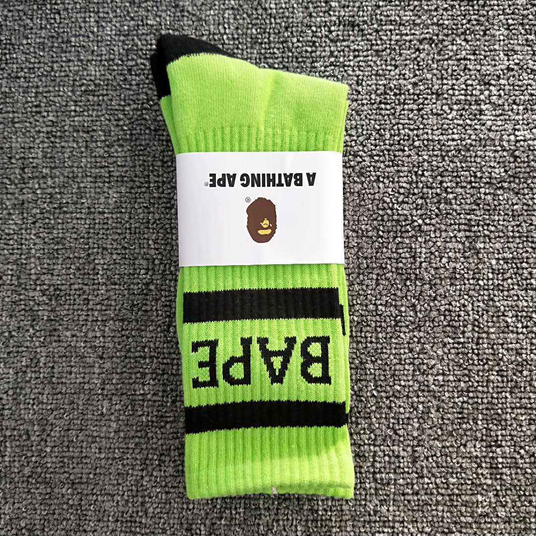 BAPE Ape Head Crew Socks Multi Graphic Prints