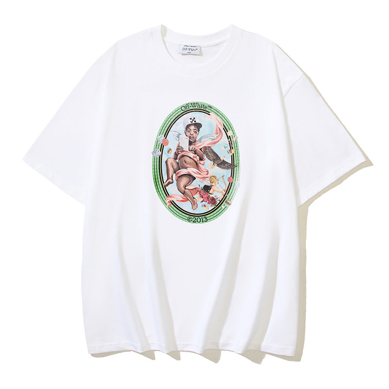 Off‑White Multi‑Sketch Arrow Graphic Oversized Tee Streetwear Unisex