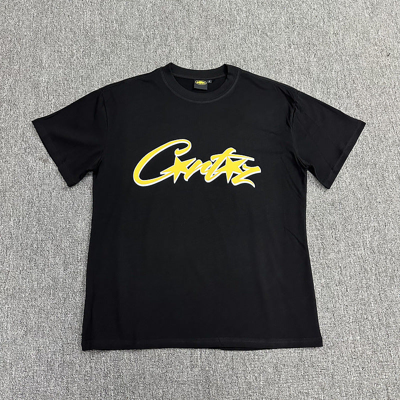 Corteiz Alcatraz Logo Letter Crew Neck Short Sleeve T‑Shirt Unisex