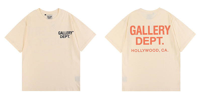 Gallery Dept Classic Logo Slogan Crew Neck Short Sleeve T‑Shirt Unisex