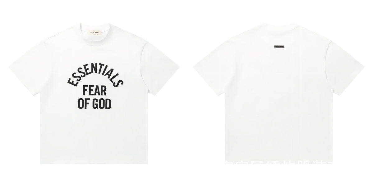 Fear Of God Essentials Letter Series Crew Neck Short Sleeve T Shirt