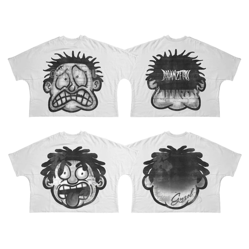 Y2K Hip Hop Cartoon Character Graphic Unisex Oversized Streetwear Cotton Tee
