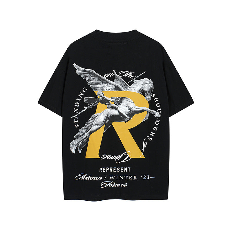 Represent Vintage Washed Graphic Short Sleeve Tee Streetwear Unisex