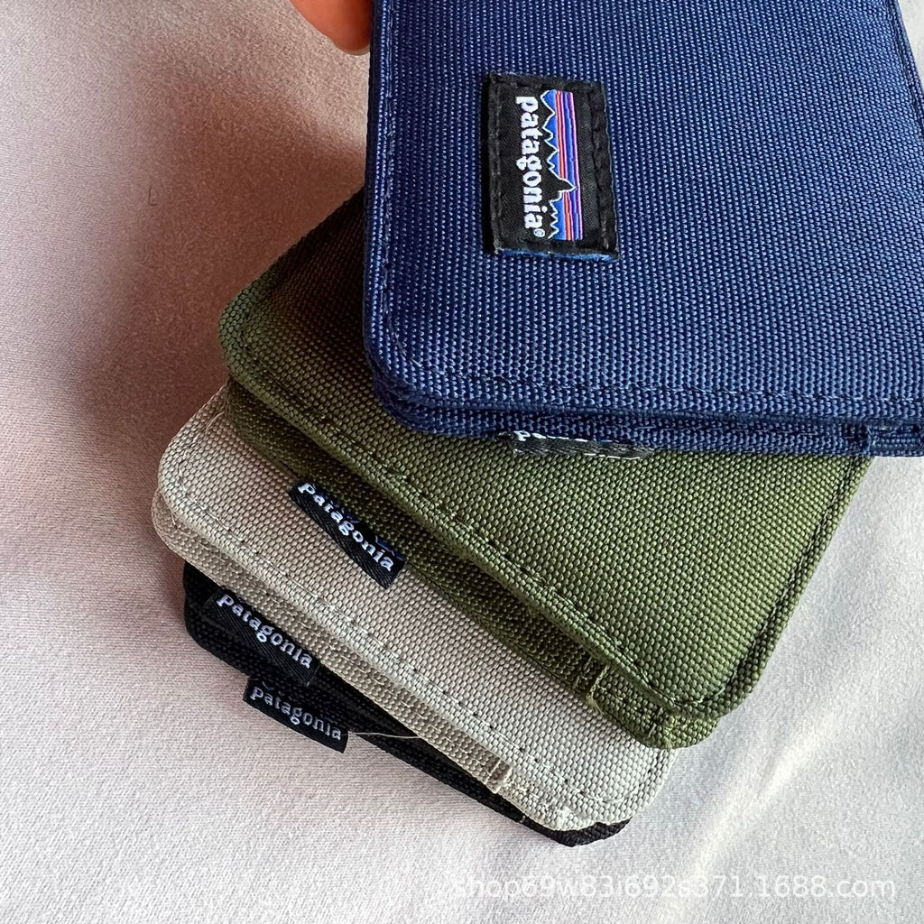 Patagonia Patch Logo Bifold Wallet Multi Oxford Canvas Card Holder