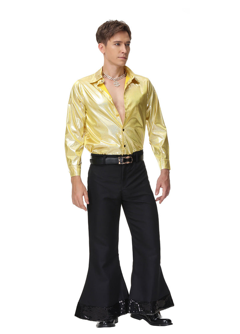 Halloween Men & Women 70s Disco Hippie Cosplay Couple Party Sets