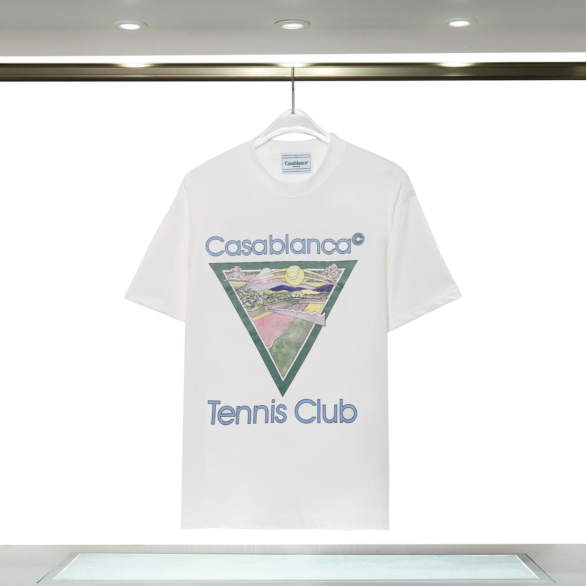 Casablanca Arch Graphic Logo Print Short Sleeve Tee Streetwear Unisex