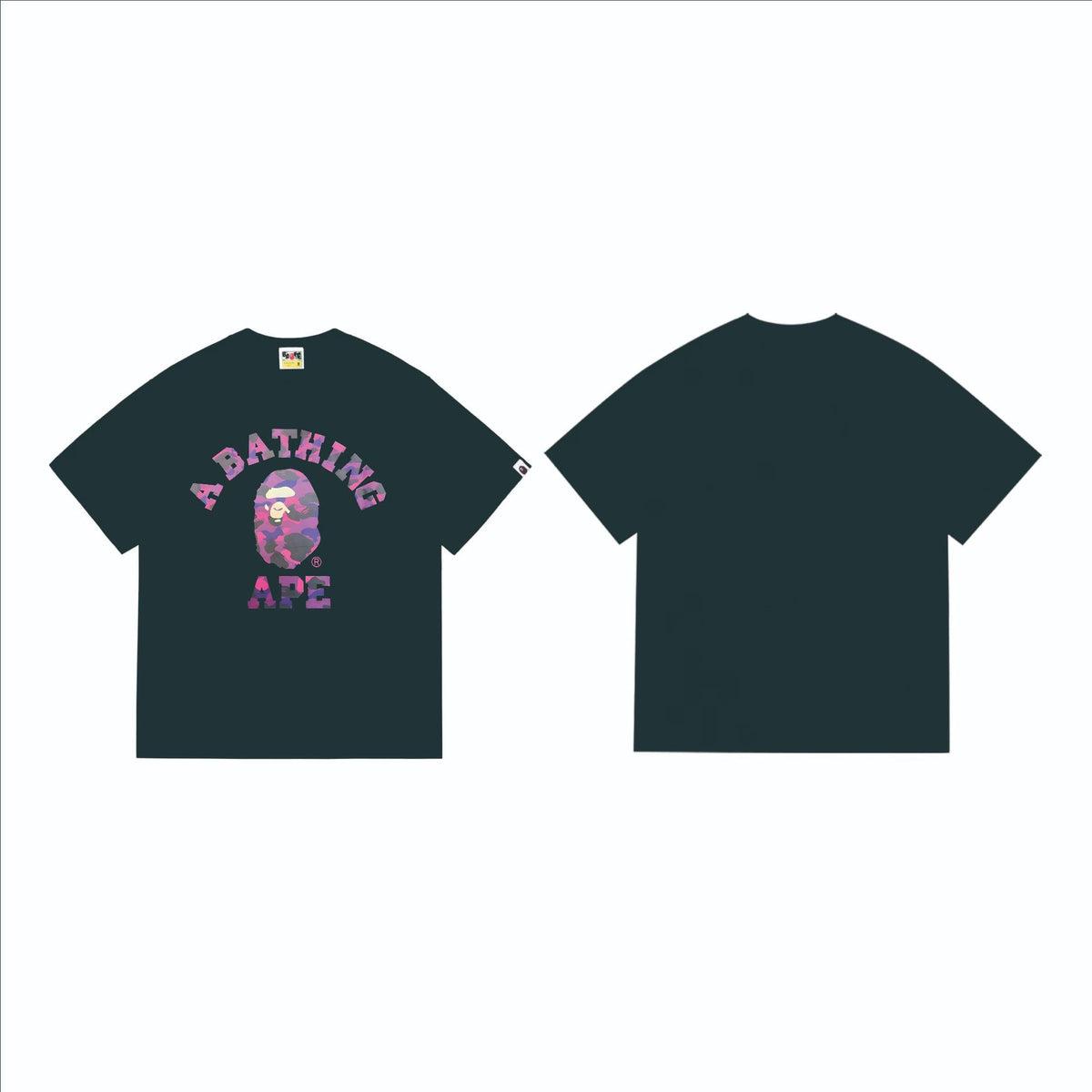 Bape Multi‑Ape‑Head Graphic Oversized Tee Streetwear Unisex