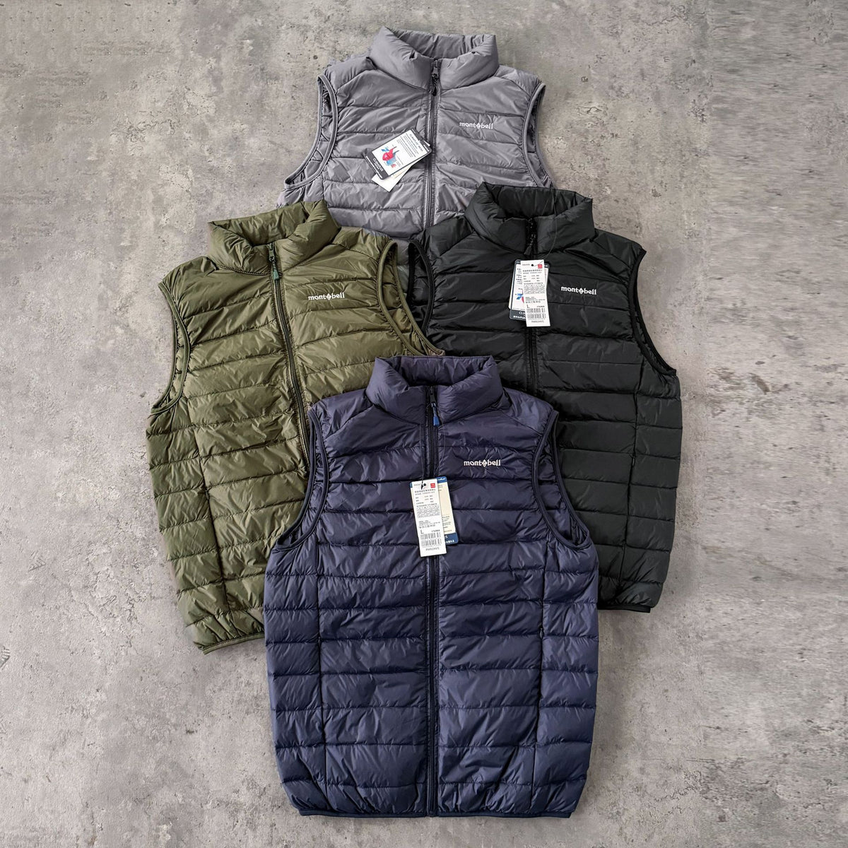 Montbell Plasma Down Vest Stand Collar Zip Ultralight Warm Gilet