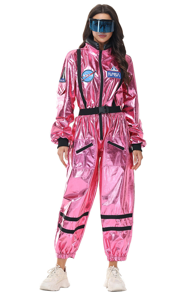 Halloween Women Astronaut Space Suit Cosplay Pilot Jumpsuit Party Sets