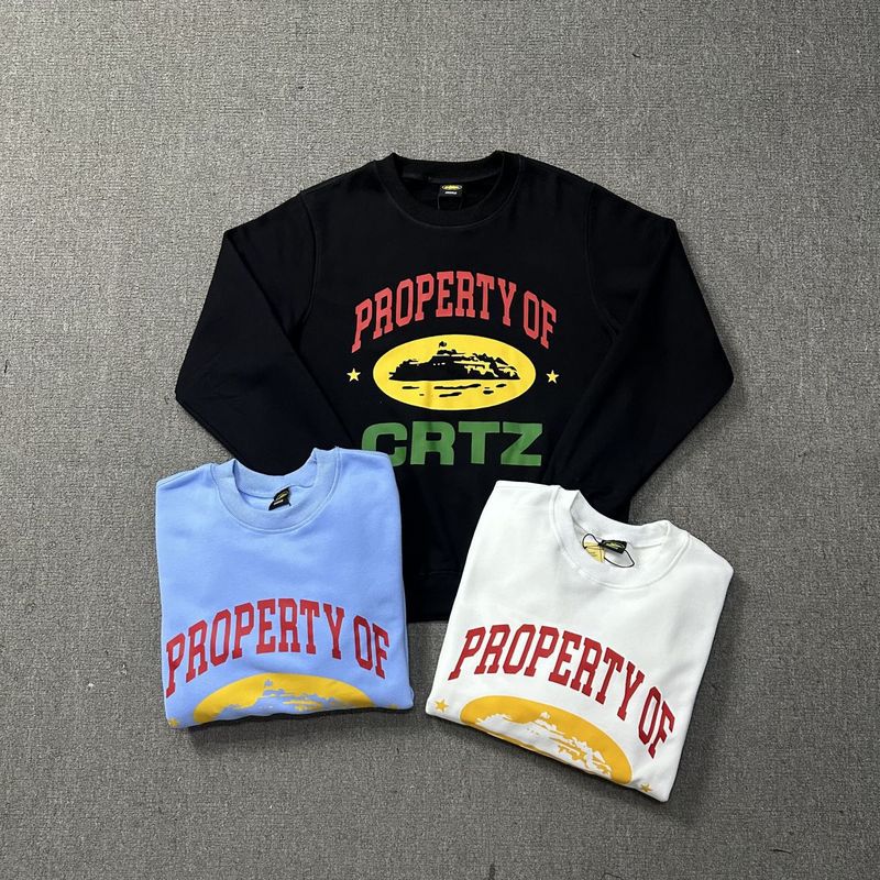 Corteiz Island Letter Graphic Oversized Crewneck Streetwear