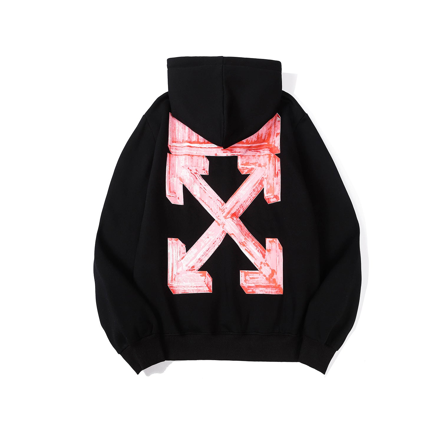 Off White Arrow Graphic Print Hoodie Streetwear Unisex
