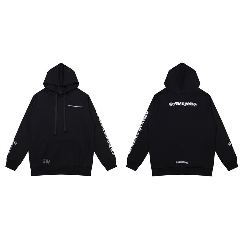 Chrome Hearts Multi‑Cross Graphic Oversized Hoodie Streetwear Unisex