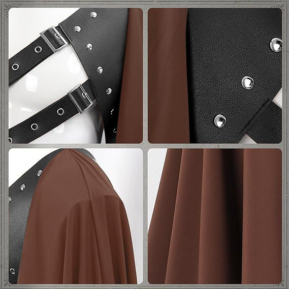 Halloween Medieval Knight Single Shoulder Cape Fantasy Cosplay Shawl