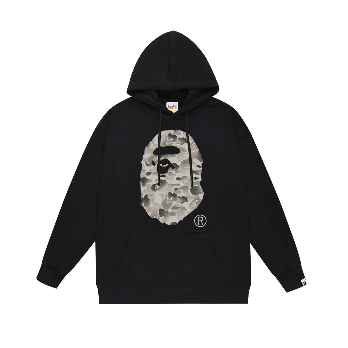 Bape Camo Ape Head Graphic Vintage Washed Oversized Hoodie Streetwear