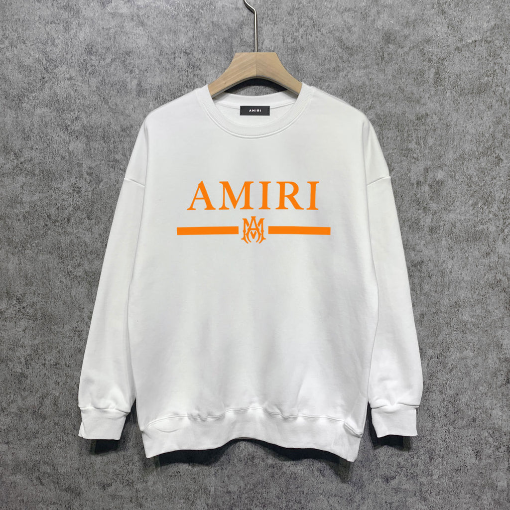 Amiri MA Bar Crewneck Sweatshirt Logo Print Street Pullover