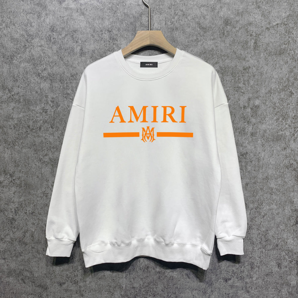 Amiri MA Bar Crewneck Sweatshirt Logo Print Street Pullover