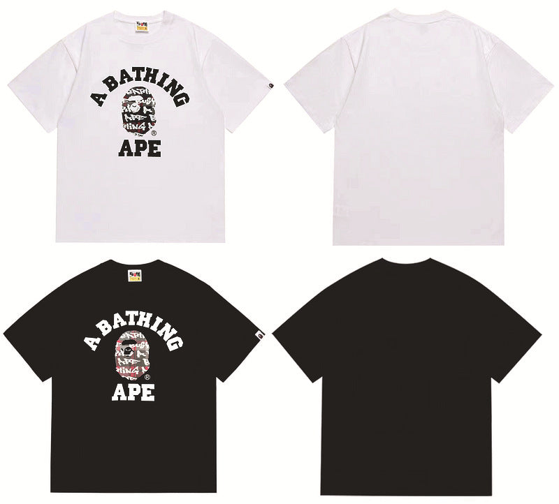 Bape Sakura Floral Graphic Oversized Tee Streetwear Unisex