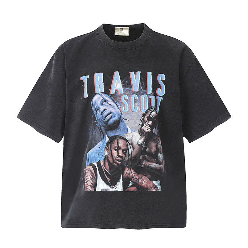 Travis Scott VTG Washed Rapper Athlete Mike Tyson Oversized Tee