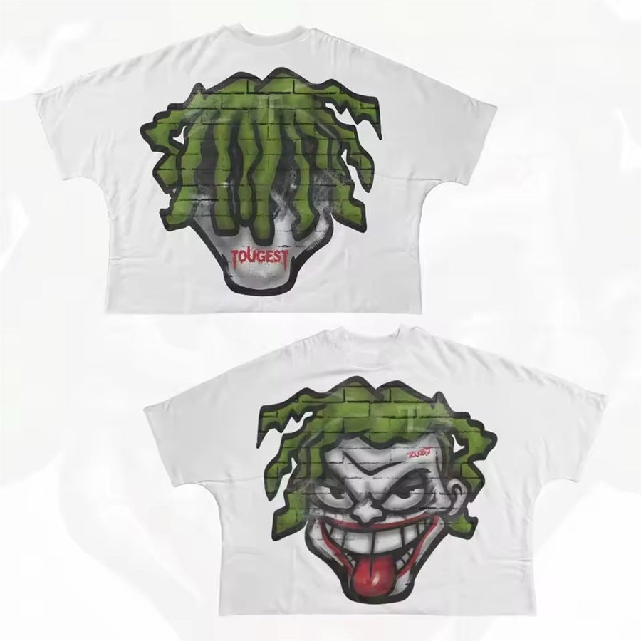 Y2K Hip-Hop-Cartoon-Charakter-Grafik Unisex Oversized Streetwear Baumwoll-T-Shirt