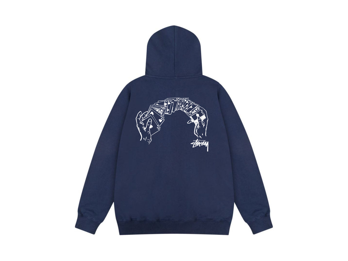 Stussy Zip Up Hoodie Multi Graphic Letter Print Streetwear Jacket