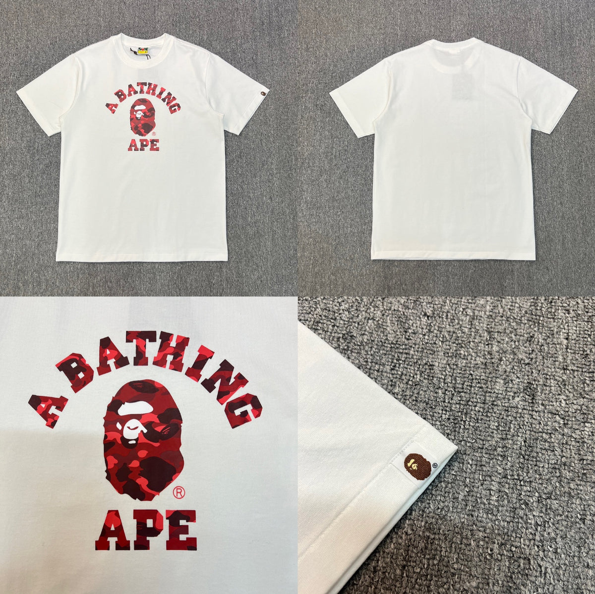 Bape Ape Head Camo Graphic Oversized Short Sleeve Tee Multi‑Style