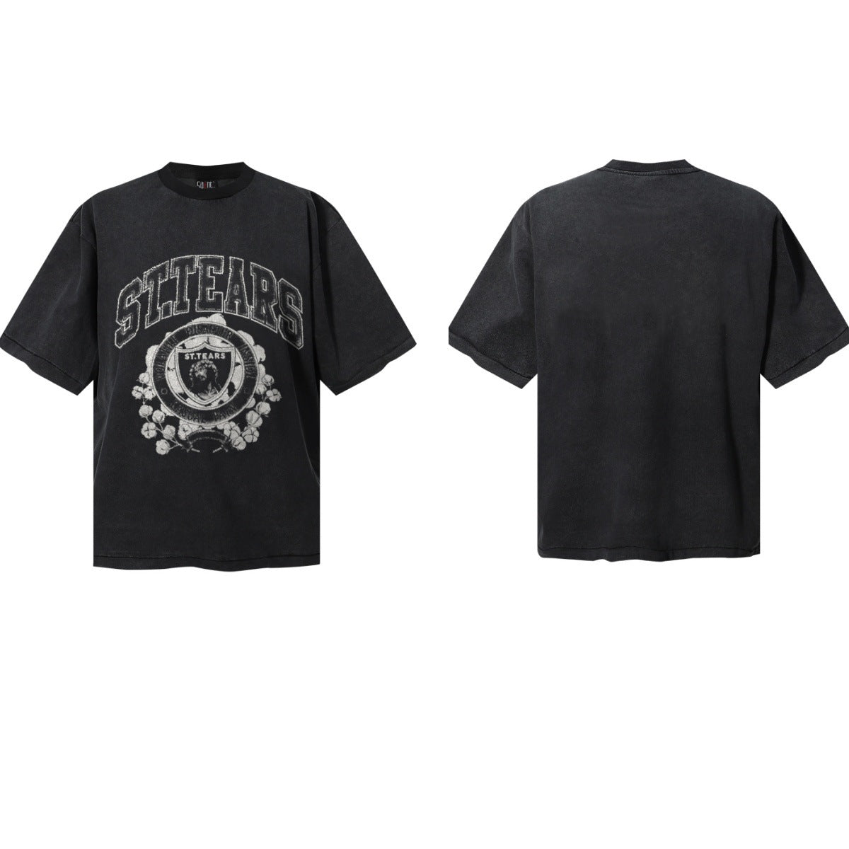Saint Michael Vintage Washed Graphic Print Loose Streetwear T-Shirt