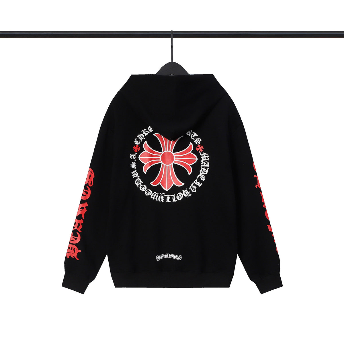 Chrome Hearts Multi‑Cross Sanskrit Graphic Oversized Hoodie Streetwear