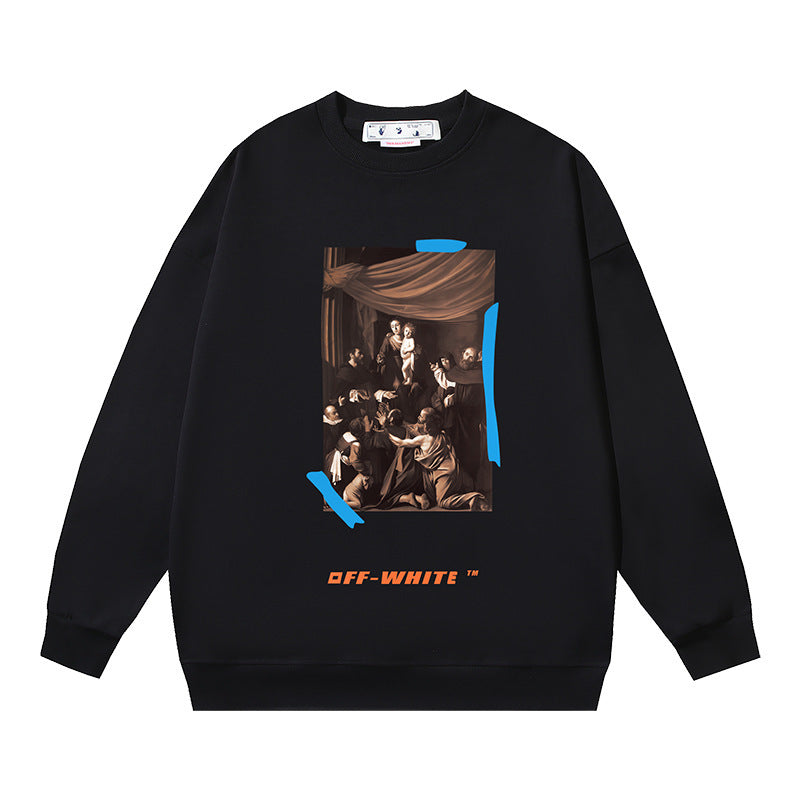 Off-White Multi Graphic Arrow Logo Unisex Crew Neck Sweatshirt