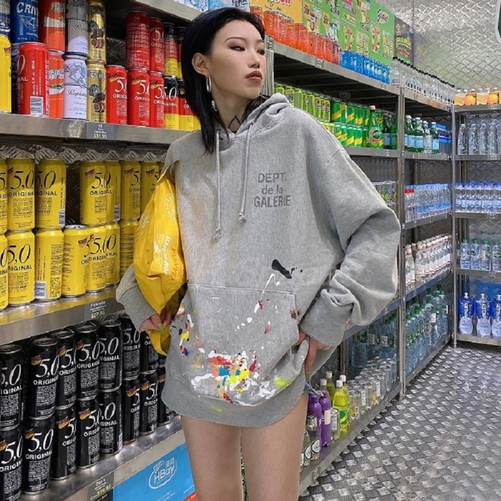 Gallery Dept Hollywood Letter Graphic Print Hoodie Streetwear Unisex